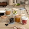 Set van 10 glazen bewaarpotjes - Natural color mix - 250 ml